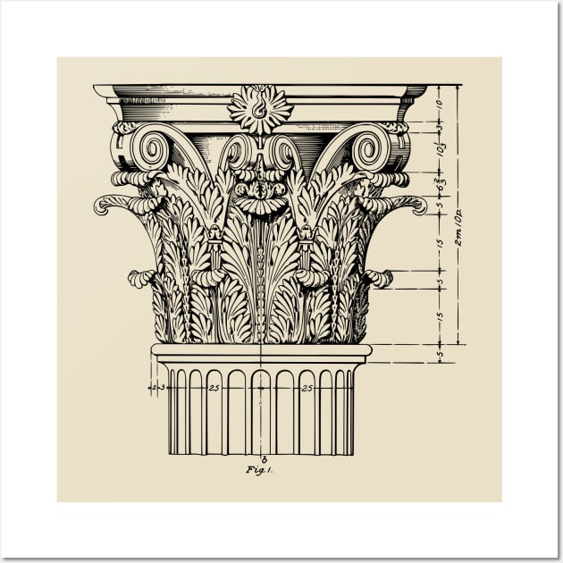 Corinthian column 1 Wall Art by OneBigPixel